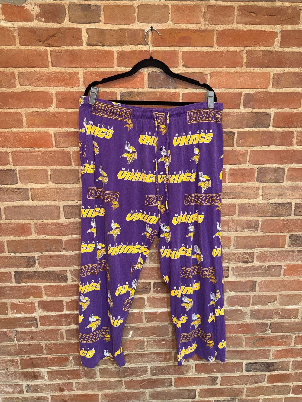 Mens NFL Minnesota Vikings Purple Pajama Pants Football Night